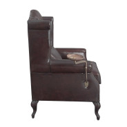 AC02994 Vintage Brown Top Grain Leather Pino Accent Chair by Acme Furniture