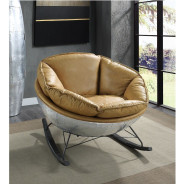 AC02583  Morocco Top Grain Leather Pippin Accent Chair by Acme Furniture