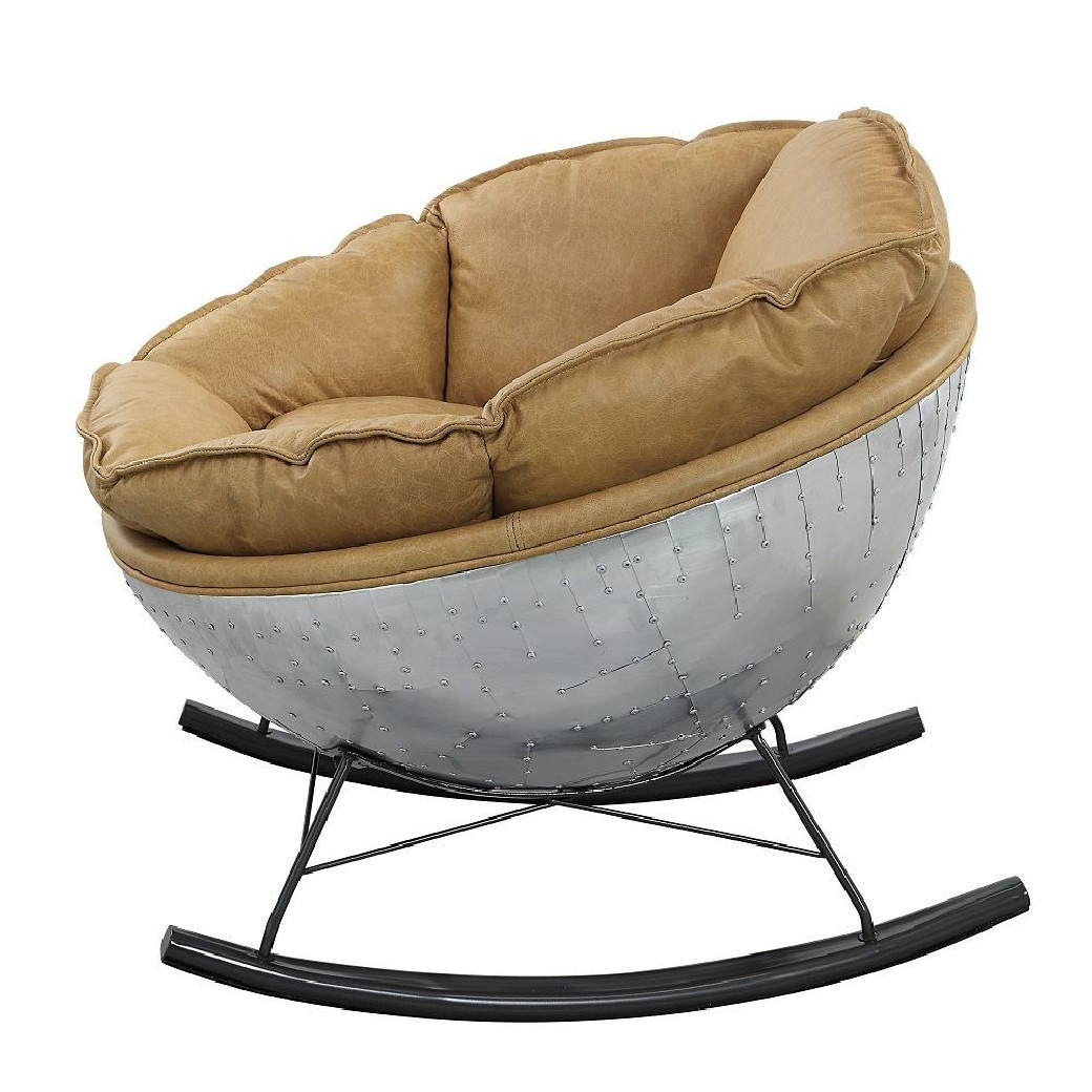 AC02583  Morocco Top Grain Leather Pippin Accent Chair by Acme Furniture