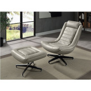 AC02584 Twilight Top Grain Leather Piran Accent Chair W/Swivel by Acme Furniture
