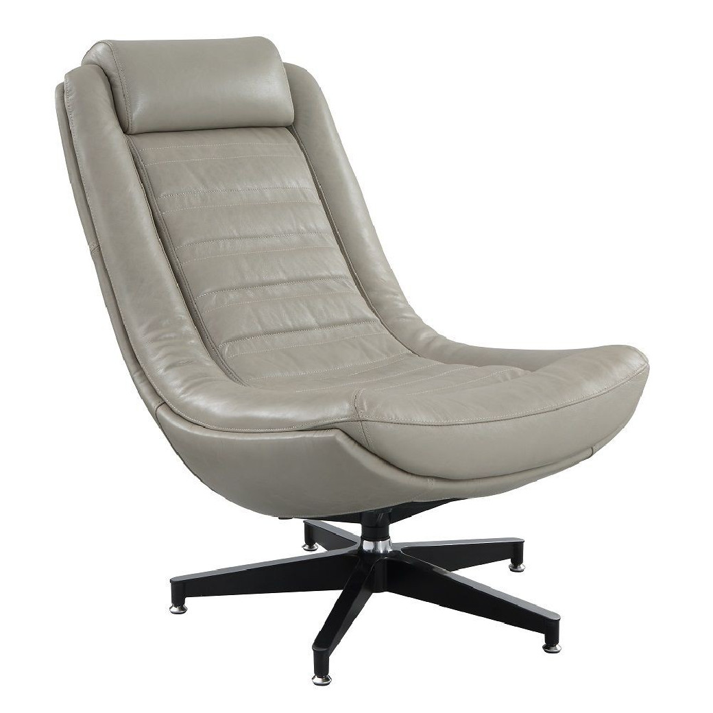 AC02584 Twilight Top Grain Leather Piran Accent Chair W/Swivel by Acme Furniture