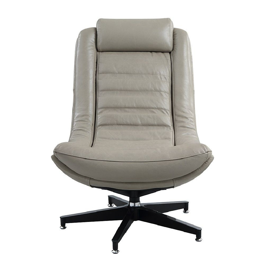 AC02584 Twilight Top Grain Leather Piran Accent Chair W/Swivel by Acme Furniture