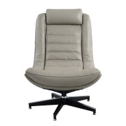 AC02584 Twilight Top Grain Leather Piran Accent Chair W/Swivel by Acme Furniture