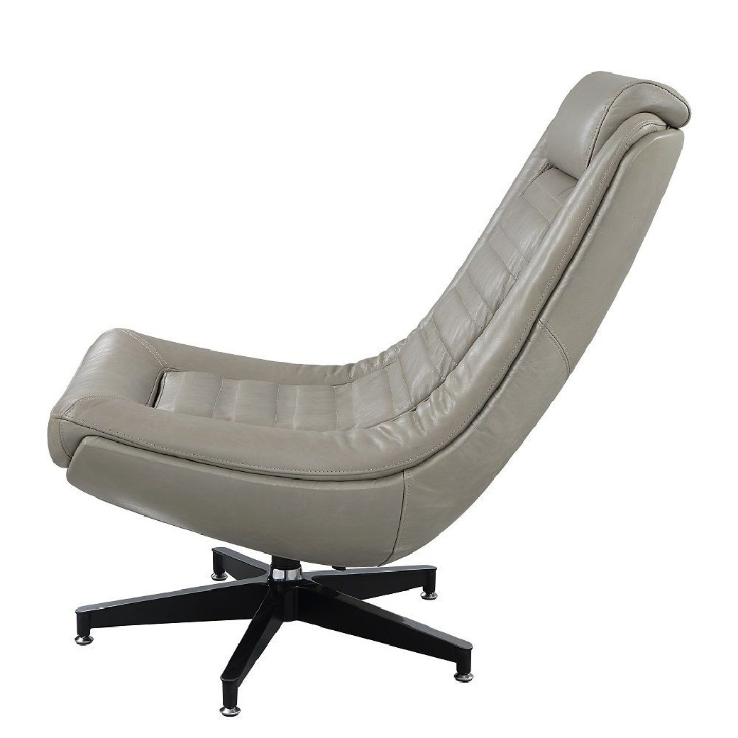 AC02584 Twilight Top Grain Leather Piran Accent Chair W/Swivel by Acme Furniture