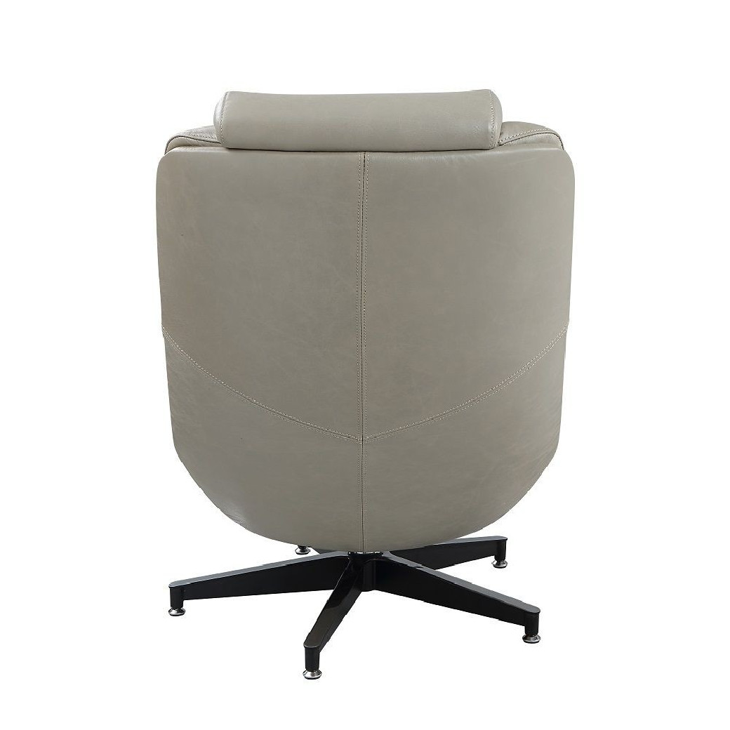 AC02584 Twilight Top Grain Leather Piran Accent Chair W/Swivel by Acme Furniture