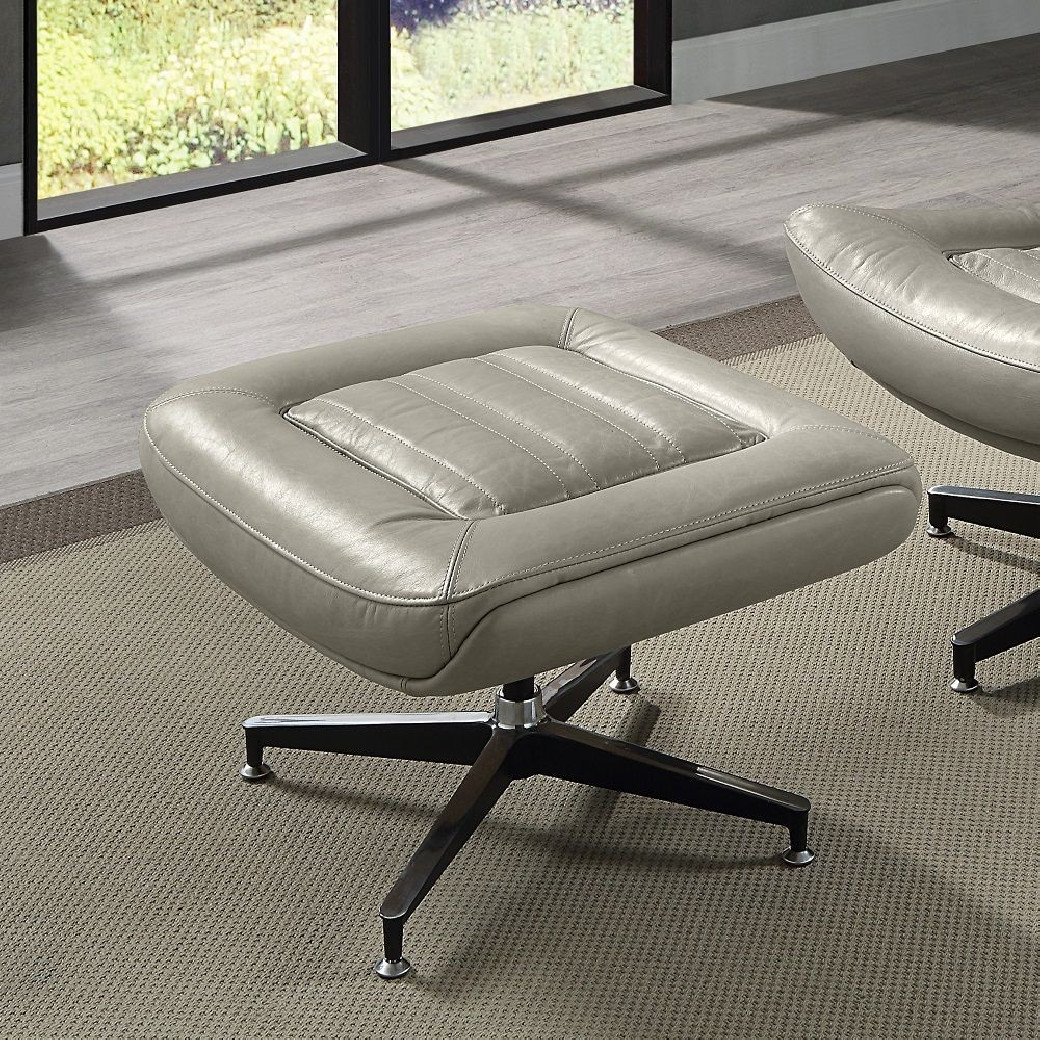AC02584 Twilight Top Grain Leather Piran Accent Chair W/Swivel by Acme Furniture