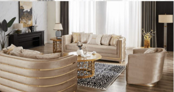 HD 9040 Homey Design Upholstery 2PC Living Room Set Victorian, European & Classic Design Sofa Set