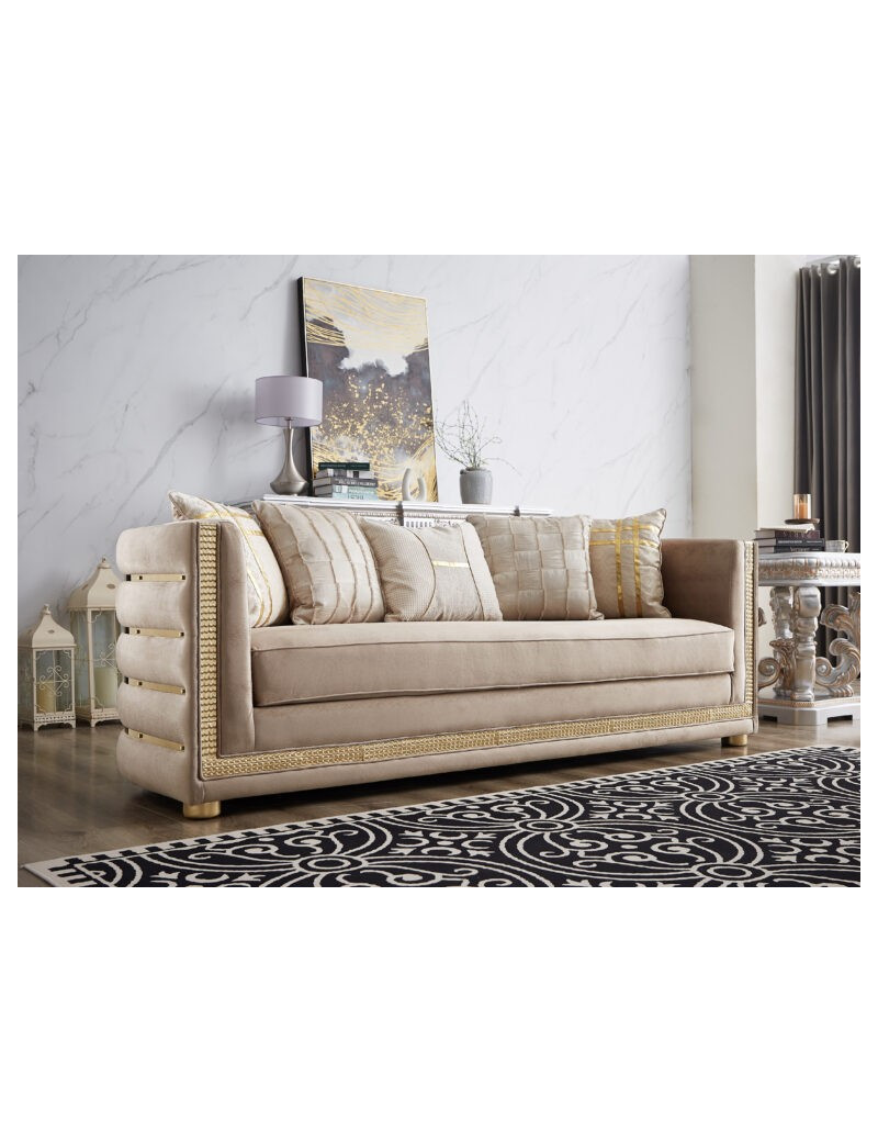 HD 9040 Homey Design Upholstery 2PC Living Room Set Victorian, European & Classic Design Sofa Set