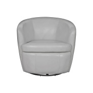 Barolo - Steamboat Ice Swivel Genuine Leather Club Chair By Parker House Furniture