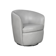 Barolo - Steamboat Ice Swivel Genuine Leather Club Chair By Parker House Furniture