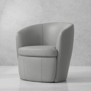 Barolo - Steamboat Ice Swivel Genuine Leather Club Chair By Parker House Furniture