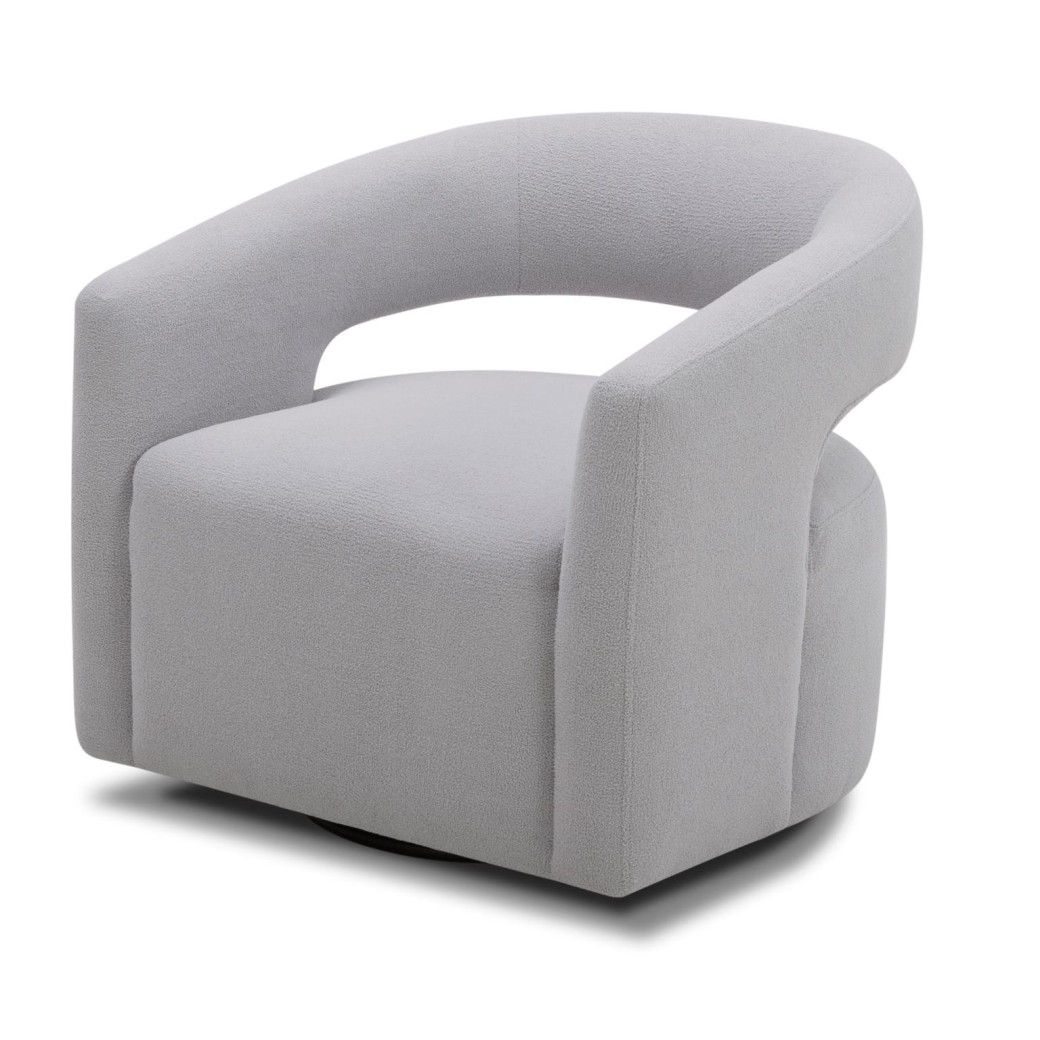 Orbit - Dame Dove Open Back Accent Swivel Chair by Parker House Furniture