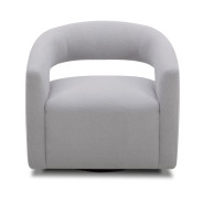 Orbit - Dame Dove Open Back Accent Swivel Chair by Parker House Furniture