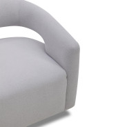 Orbit - Dame Dove Open Back Accent Swivel Chair by Parker House Furniture