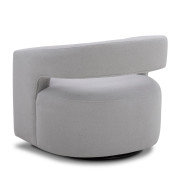Orbit - Dame Dove Open Back Accent Swivel Chair by Parker House Furniture