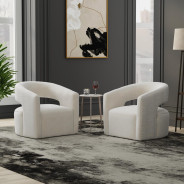 Orbit - Elise Natural Open Back Accent Swivel Chair By Parker House Furniture