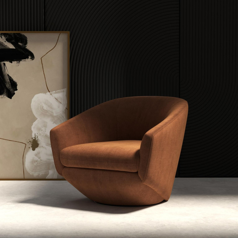 The Twist - Elise Rust Accent Swivel Chair By Parker House Furniture