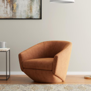 The Twist - Elise Rust Accent Swivel Chair By Parker House Furniture