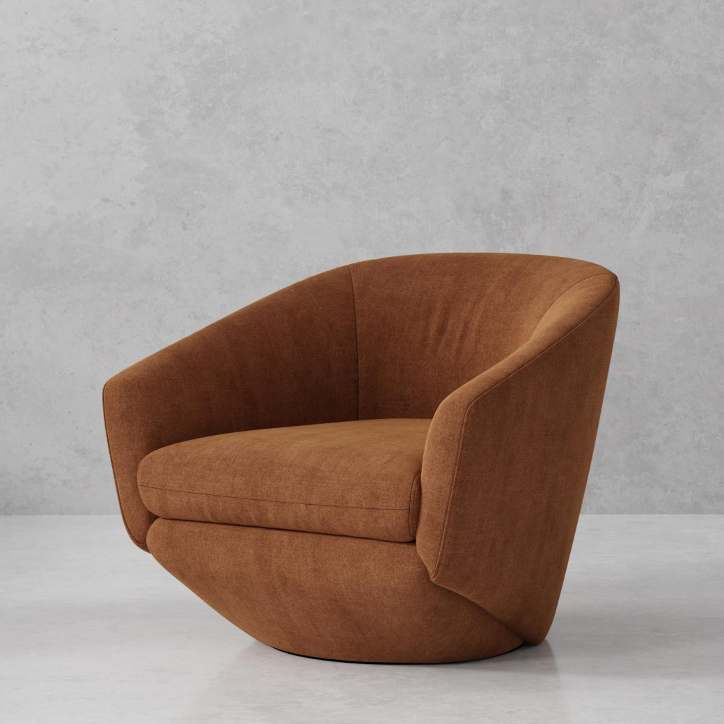 The Twist - Elise Rust Accent Swivel Chair By Parker House Furniture
