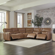 6PC Modular Modesto - Sable Power Reclining Sectional with Power Adjustable Headrests by Parker House