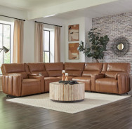 7pc Modular Modesto - Sable Power Reclining Sectional with Power Adjustable Headrests by Parker House