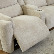 6PC Modular Power Reclining Modesto Buttercream Sectional with Power Adjustable Headrests