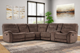 6PC Modular Power Reclining Cooper Shadow Brown by Parker House Furniture