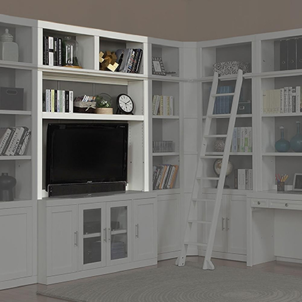 6 Piece Large Entertainment Wall Catalina Cottage White Finish by Parker House Furniture