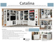 13 Piece Corner Library Wall Catalina Cottage White Finish by Parker House