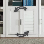 13 Piece Corner Library Wall Catalina Cottage White Finish by Parker House