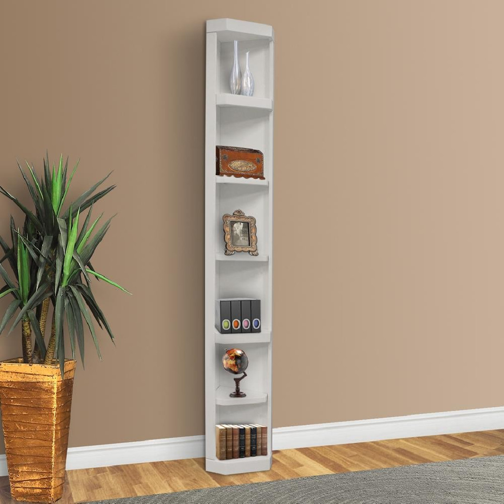 12 Piece Corner Library Wall with Writing Desk Catalina Cottage White by Parker House Furniture