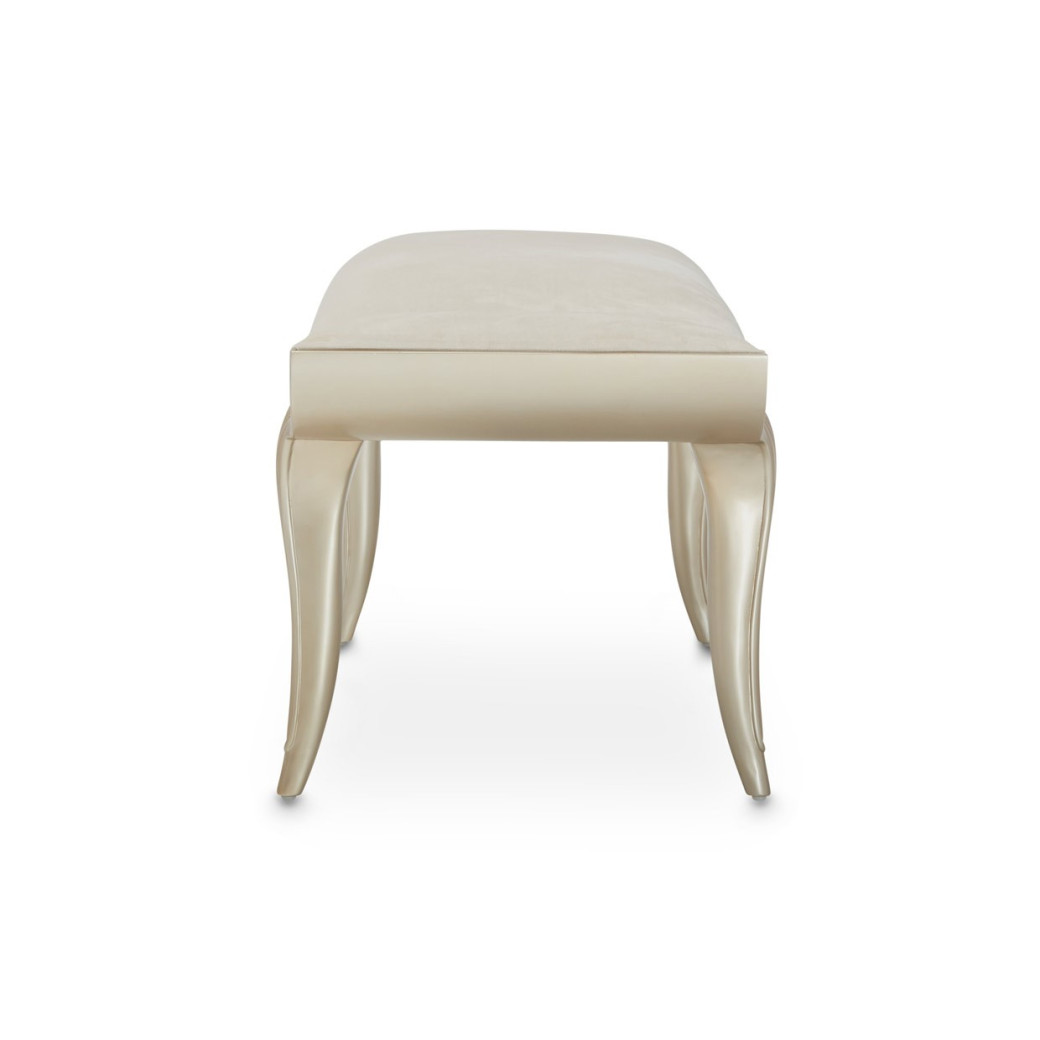 Channel-Tufted Upholstered Bed Villa Cherie Caramel  Collection by Michael Amini