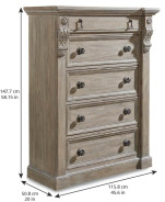 233150-2802 Arch Salvage-Jackson Drawer Chest-Parch by A.R.T Furniture Collections