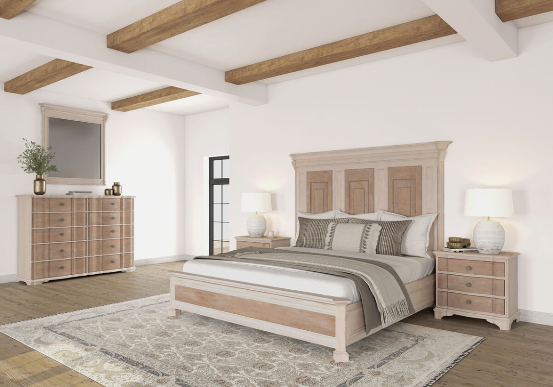 321135-2801 Alcove 5/0 Queen Panel Bed Washed Maple Finish By A.R.T Furniture Collections