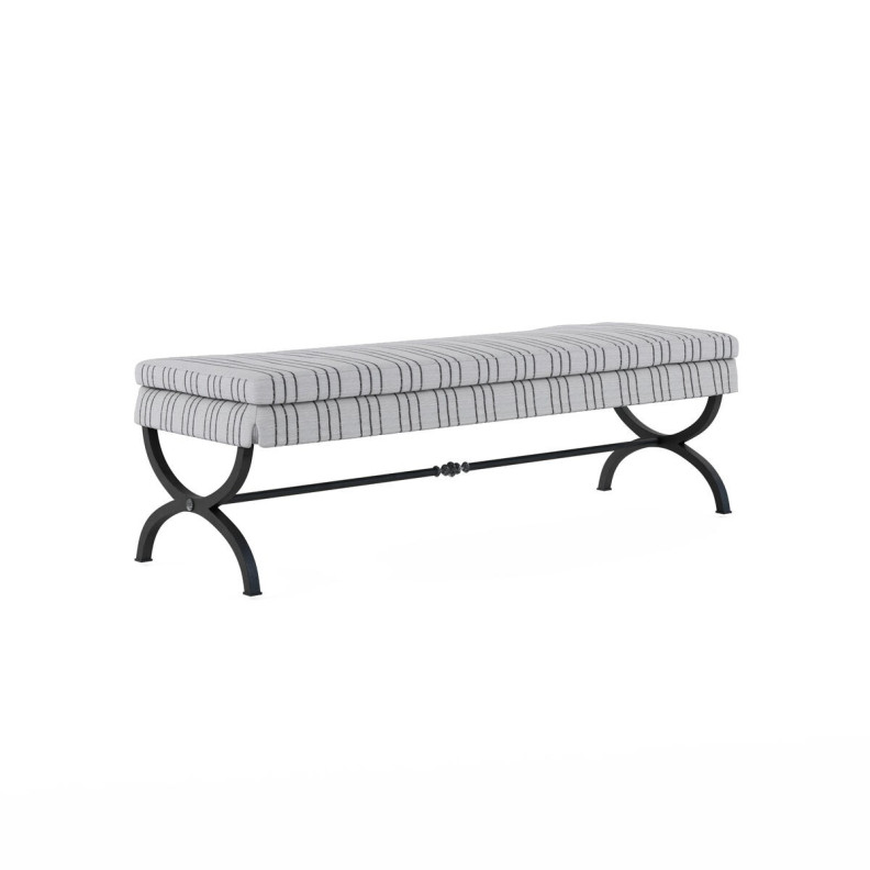 321149-1241 Alcove Bed Bench Sidecar Graphite, Burnished Brass by A.R.T. Furniture Collections