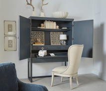 321160-2821 Alcove Secretary Slate, Burnished Brass  by A.R.T. Furniture Collections