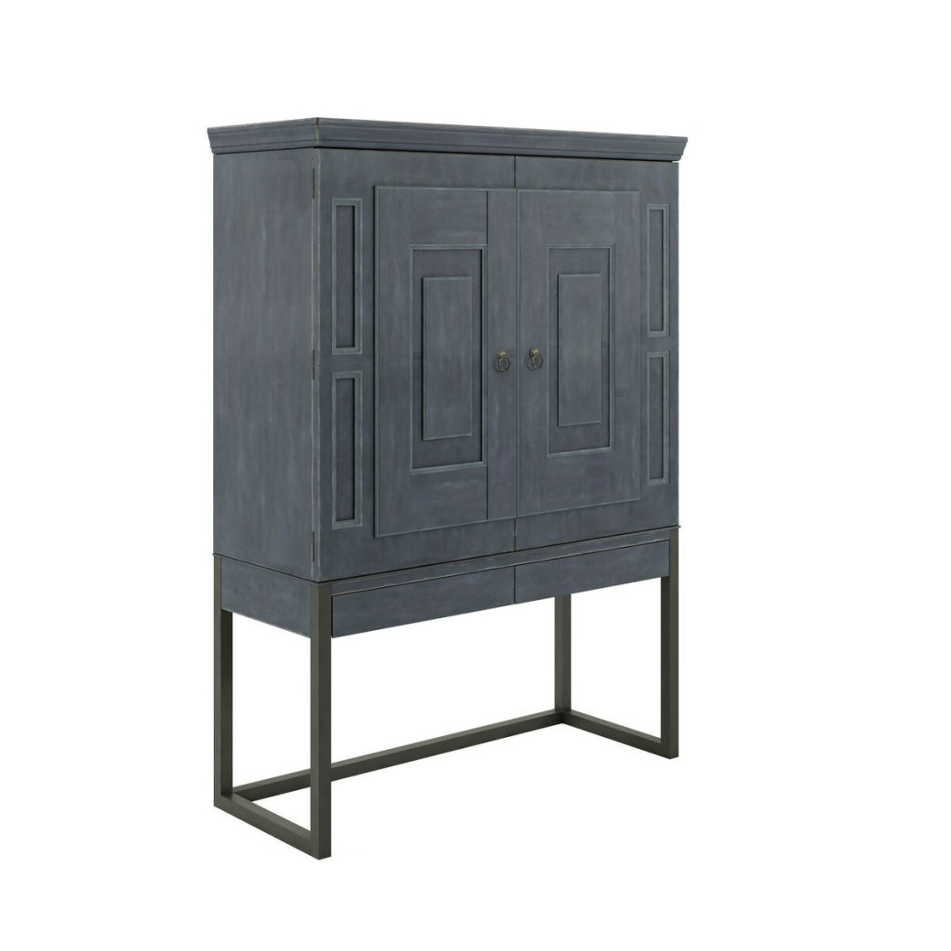 321160-2821 Alcove Secretary Slate, Burnished Brass  by A.R.T. Furniture Collections