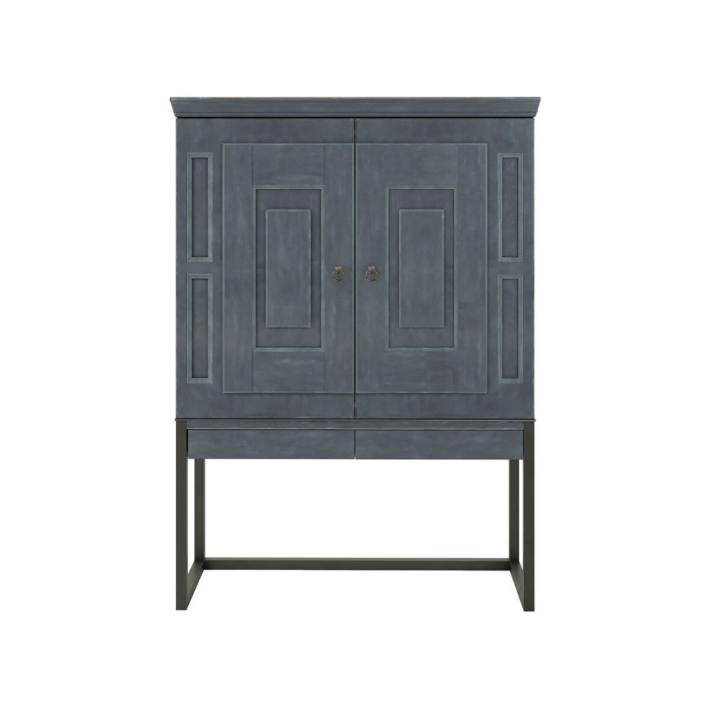 321160-2821 Alcove Secretary Slate, Burnished Brass  by A.R.T. Furniture Collections