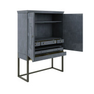 321160-2821 Alcove Secretary Slate, Burnished Brass  by A.R.T. Furniture Collections