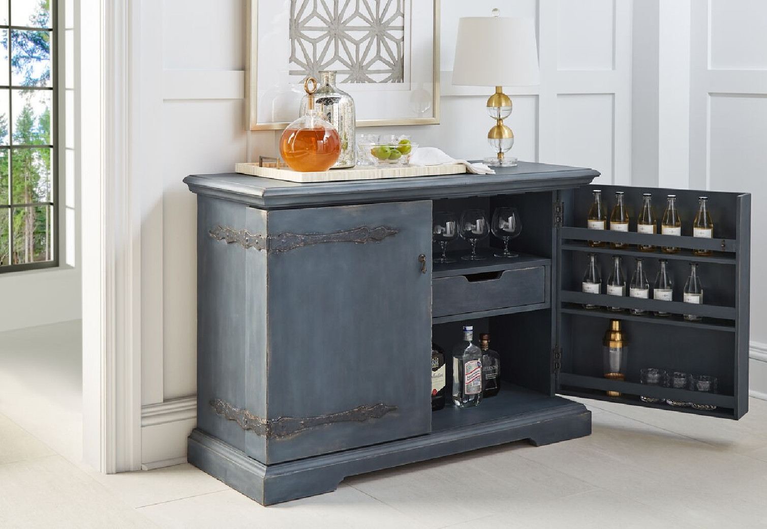 321253-2821 Alcove Bar Cabinet Slate Finish by A.R.T. Furniture Collections
