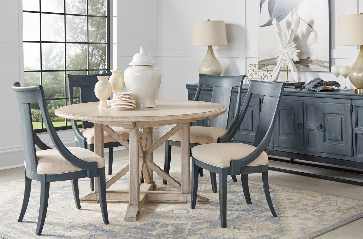 321225-2817 Alcove Round Dining Table Belgian Ivory Finish  by A.R.T. Furniture Collections