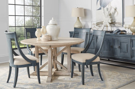 321225-2817 Alcove Round Dining Table Belgian Ivory Finish  by A.R.T. Furniture Collections
