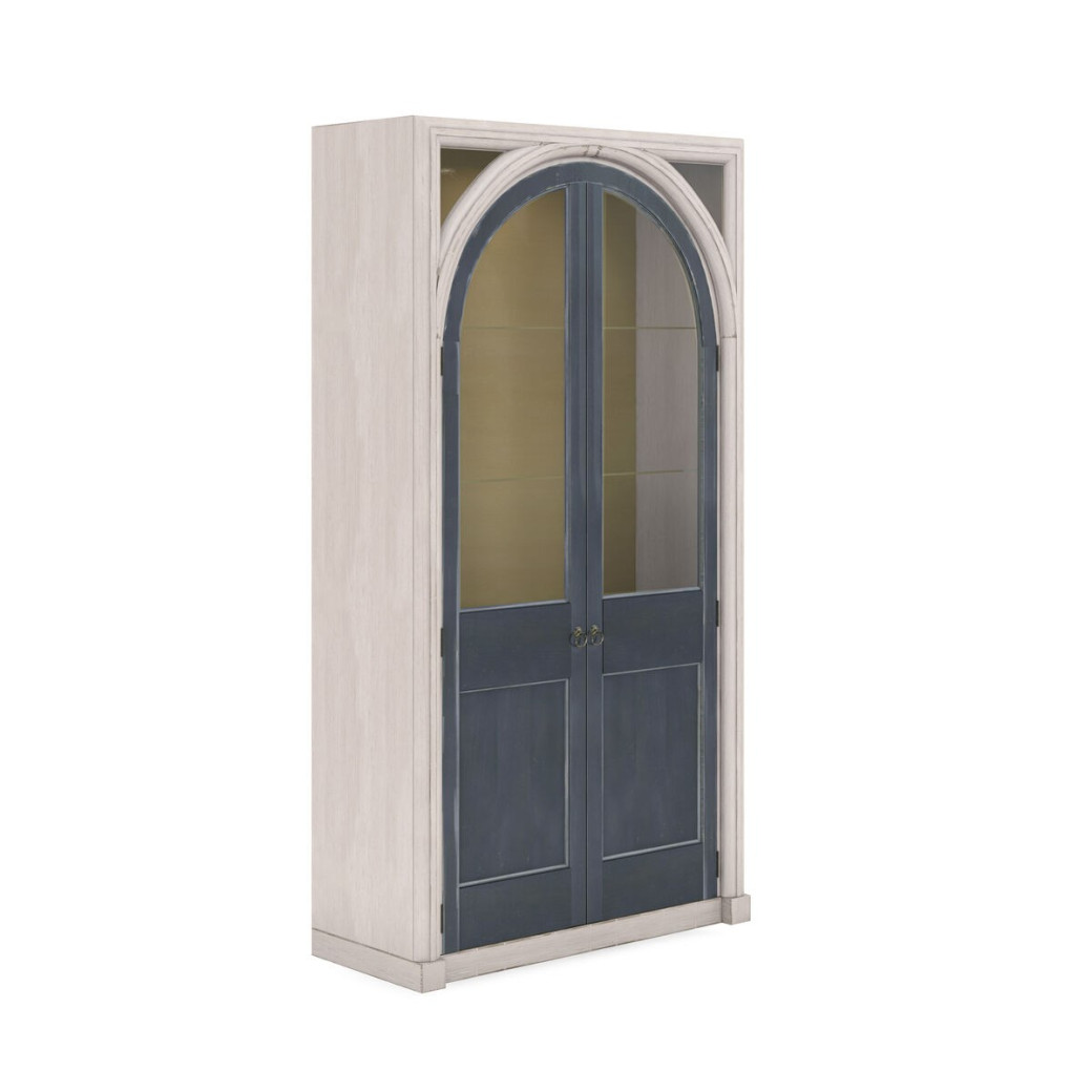321240-2840 Alcove China Cabinet Belgian Ivory, Slate Finish by A.R.T. Furniture Collections