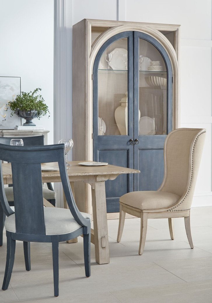 321240-2840 Alcove China Cabinet Belgian Ivory, Slate Finish by A.R.T. Furniture Collections