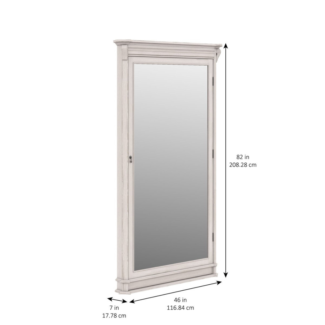 321123-2817 Alcove Floor Mirror Belgian Ivory Finish by A.R.T. Furniture Collections