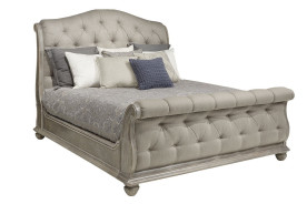 251125-1303 Summer Creek Shoals 5/0 Uph Tufted Sleigh Bed by A.R.T. Furniture Collections