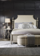 Bedside Bench Silver Finish Morrissey Collection By A.R.T Furniture