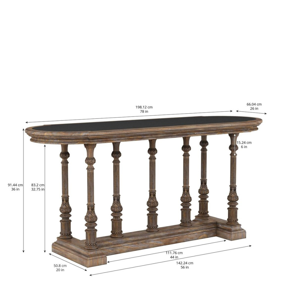 Gathering Pub Table Rustic Pine Finish Architrave Collection By A.R.T Furniture