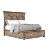 Bedroom with Panel Bed Rustic Pine Finish Architrave Collection  By ART Furniture