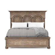 Bedroom with Panel Bed Rustic Pine Finish Architrave Collection  By ART Furniture